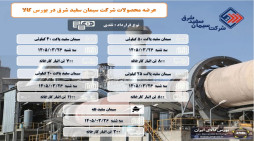 عرضه سیمان سفید شرق در بورس کالا بیست و ششم خرداد ماه